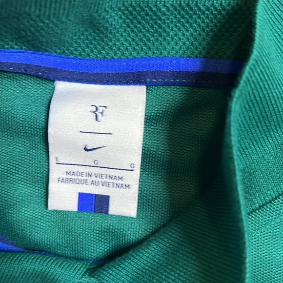 Are Mens Nike Roger Federer RF US Open Tennis Polo Shirt Size L Green Golf - Picture 3 of 6